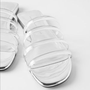 Zara Clear Tube Strap Flat sandals